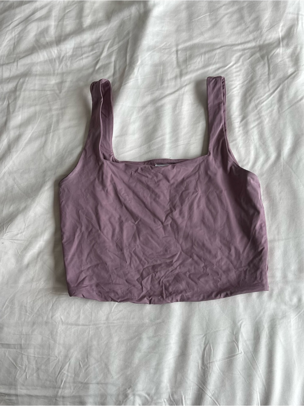 Garage Mauve Square-Neck Crop Tank
